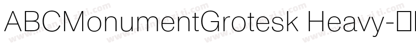 ABCMonumentGrotesk Heavy字体转换